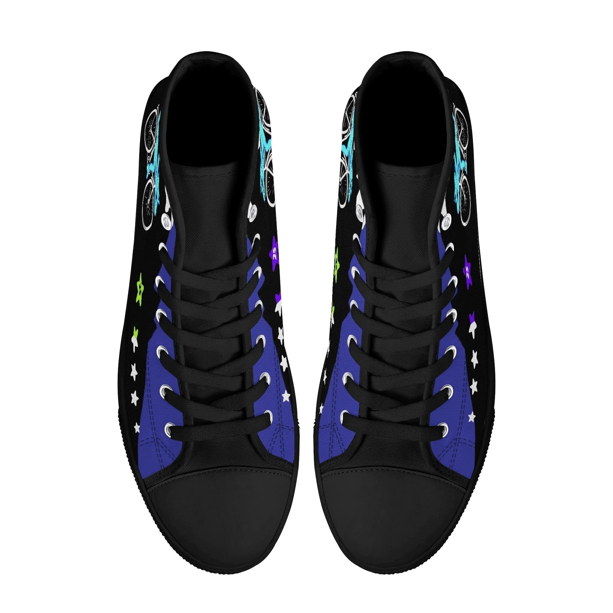 Albert Hofmann High Top Canvas Sneakers Night Bike Ride