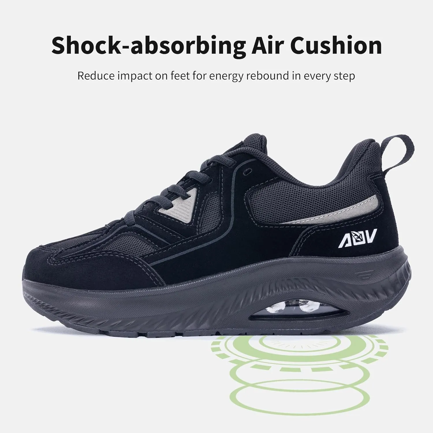 AOV Wide Toe Box Shoes Women Arch Support Walking Shoes for Plantar Fasciitis Orthotic Tennis Sneakers