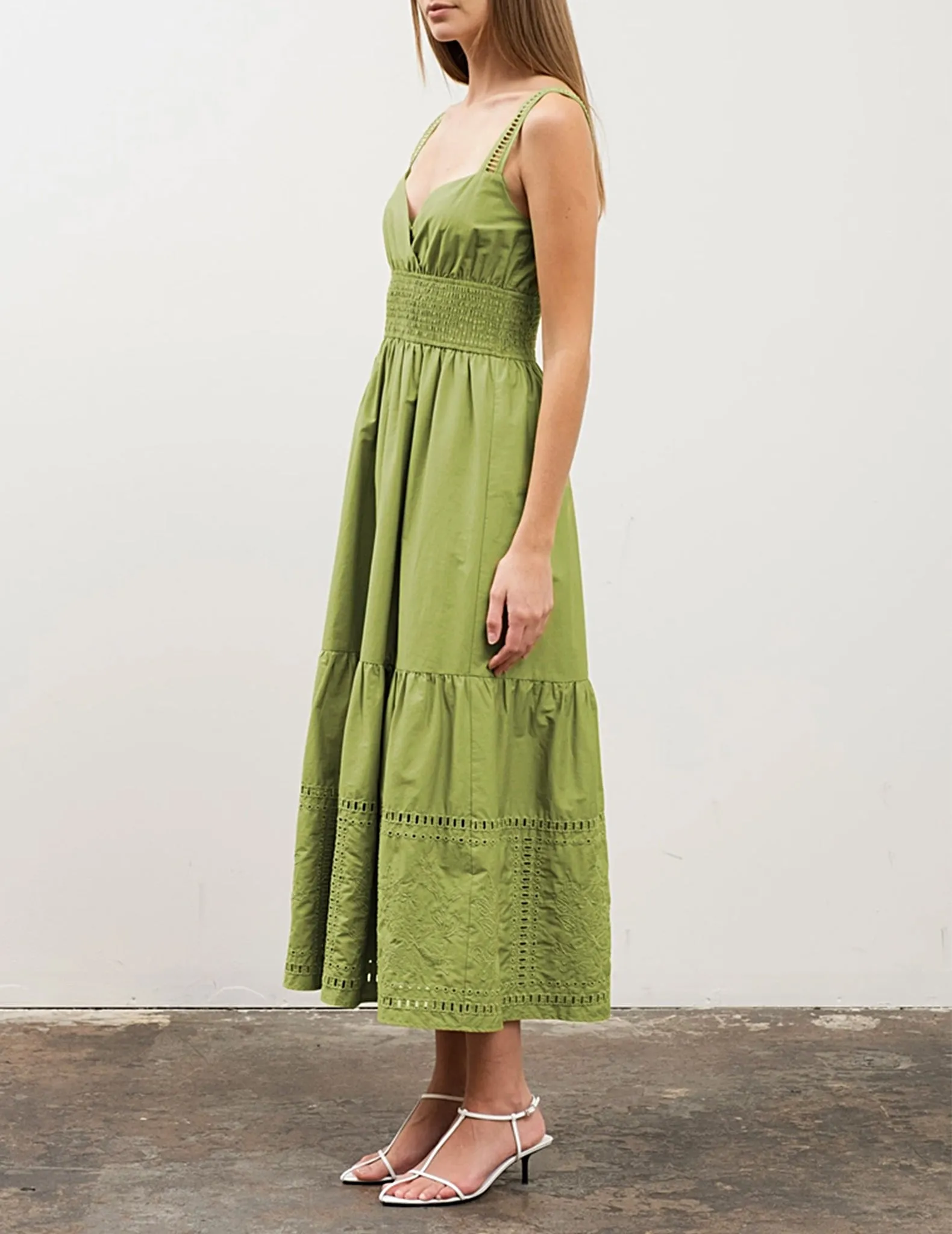 Bailey Green Cotton Sundress