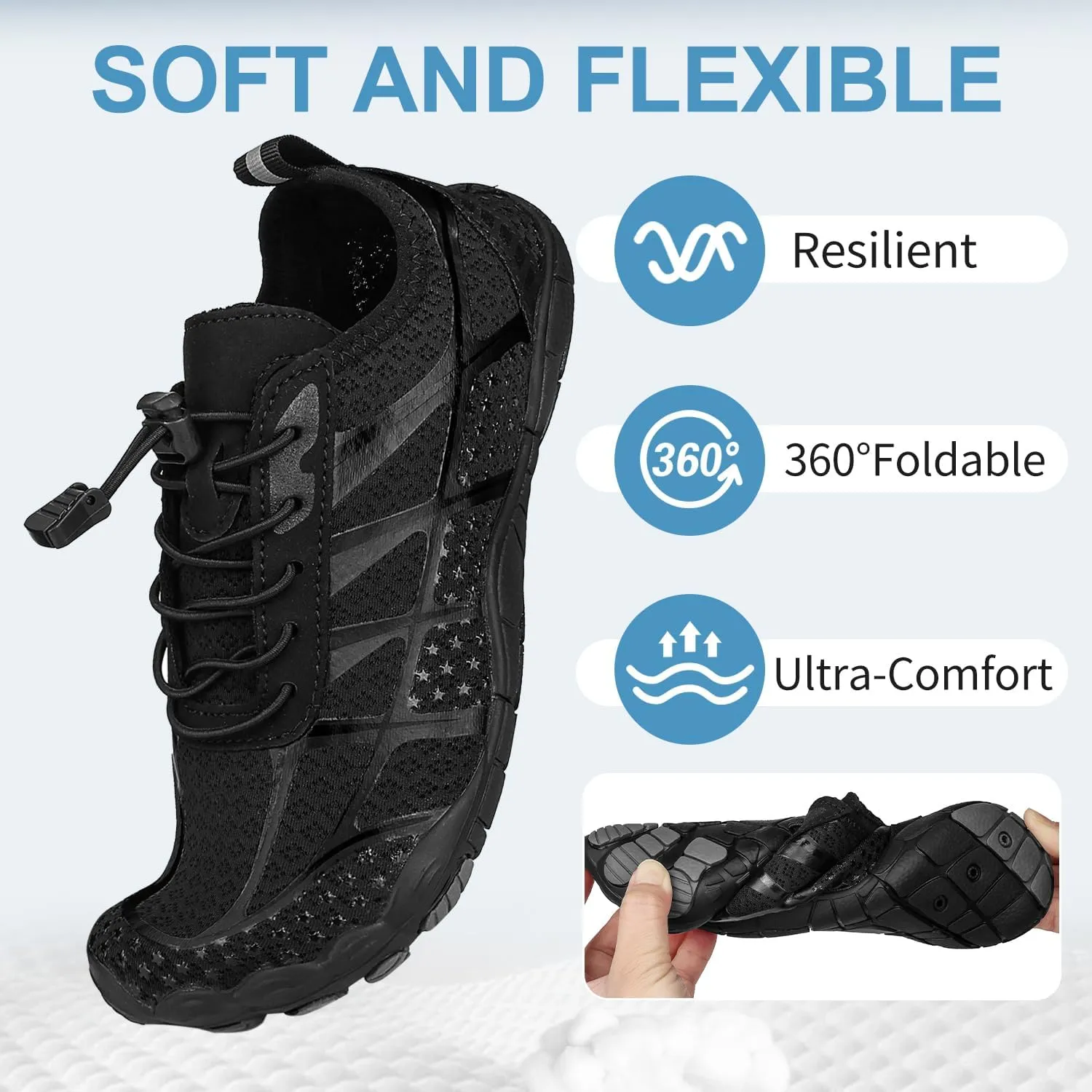 Barefoot Shoes Womens Mens Minimalist Breathable Non-Slip Wide Toe Quick Dry Water Hiking Walking Shoes Athletic Footwear