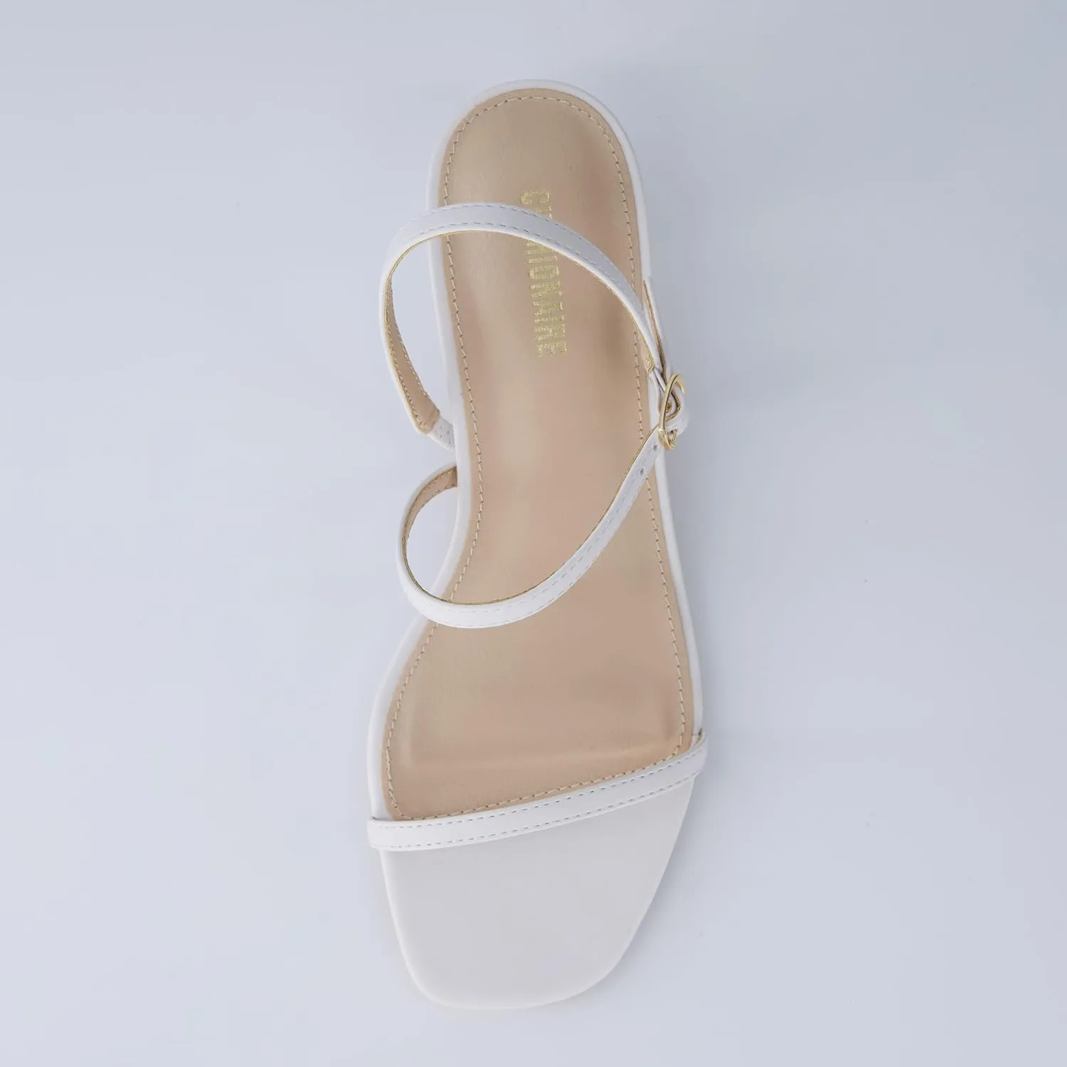 CUSHIONAIRE Soprano Womens One Band Kitten Heel with Ankle Strap  Minimalist Dress Sandal with Memory Foam & Strappy Silhouette