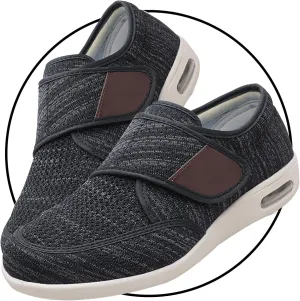 Extra Wide Edema Swollen Slippers for Men - Slip-On Memory Foam Casual Walking Shoes for Diabetic Feet and Swollen Feet Relief