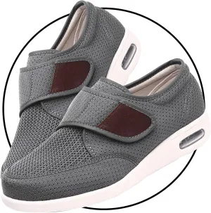 Extra Wide Edema Swollen Slippers for Men - Slip-On Memory Foam Casual Walking Shoes for Diabetic Feet and Swollen Feet Relief