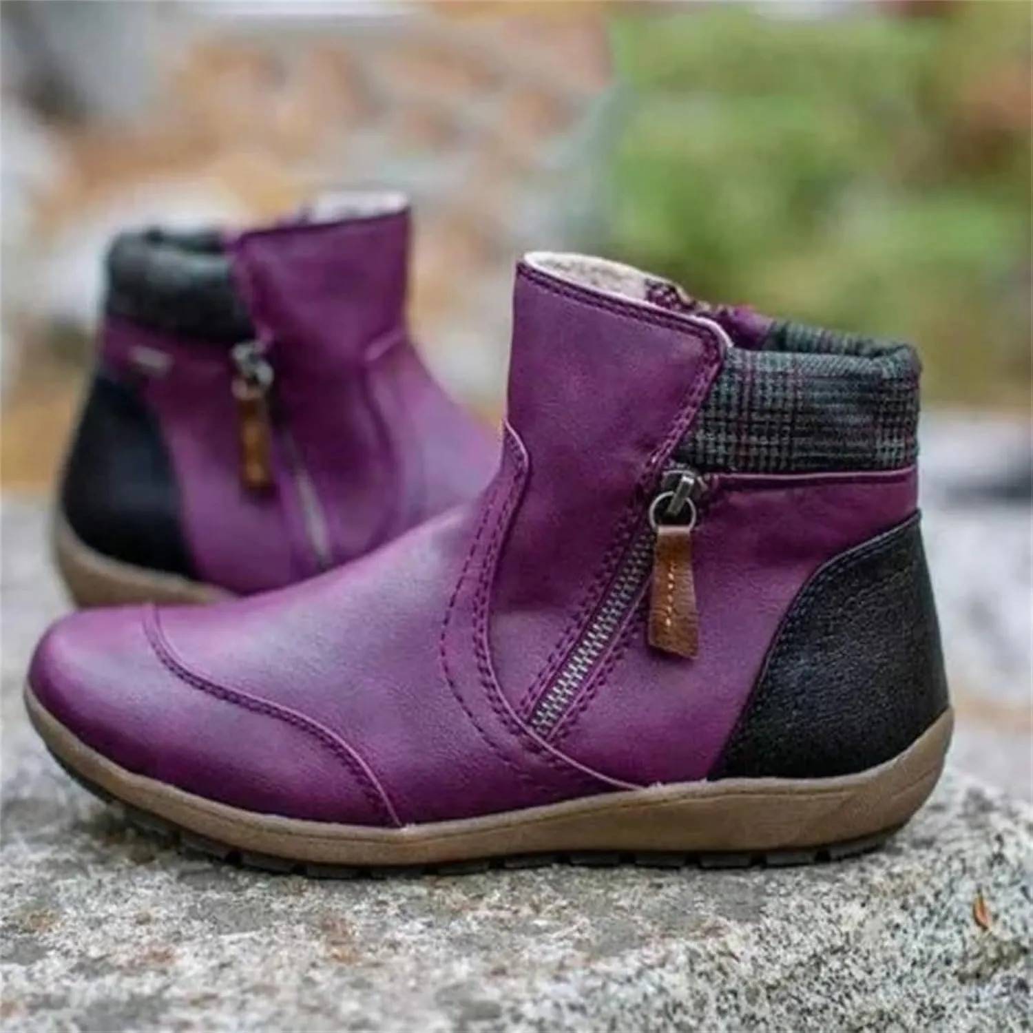 Fall Boots For Women 2024 Trendy Fashion Ankle Boots Side Zipper Western Shoes Casual Fashion Retro Short Booties