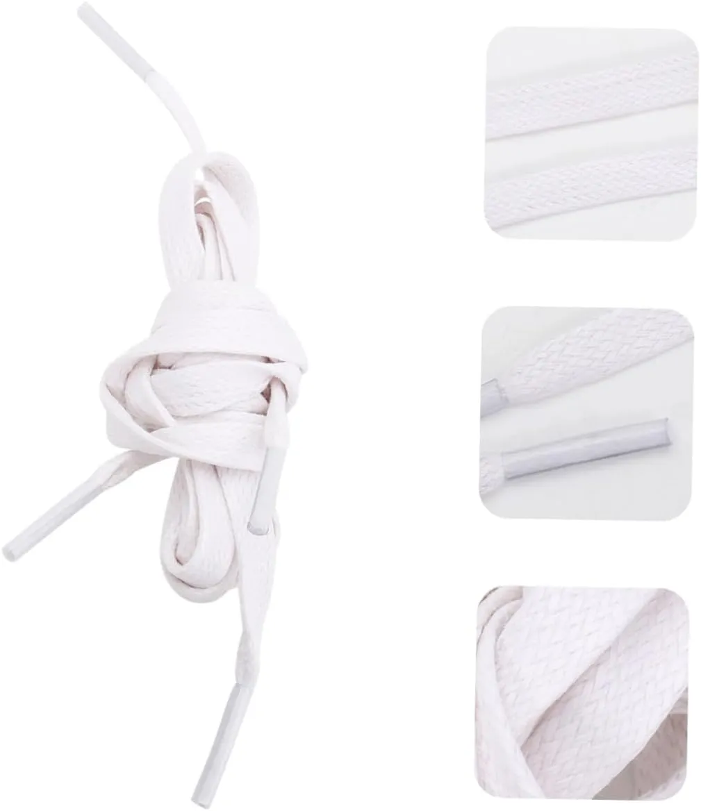 GALPADA 1 Pair Flat Waxed Shoelaces Casual Shoe Tie Cotton Shoelace Sneakers Shoelace Flat Shoelaces
