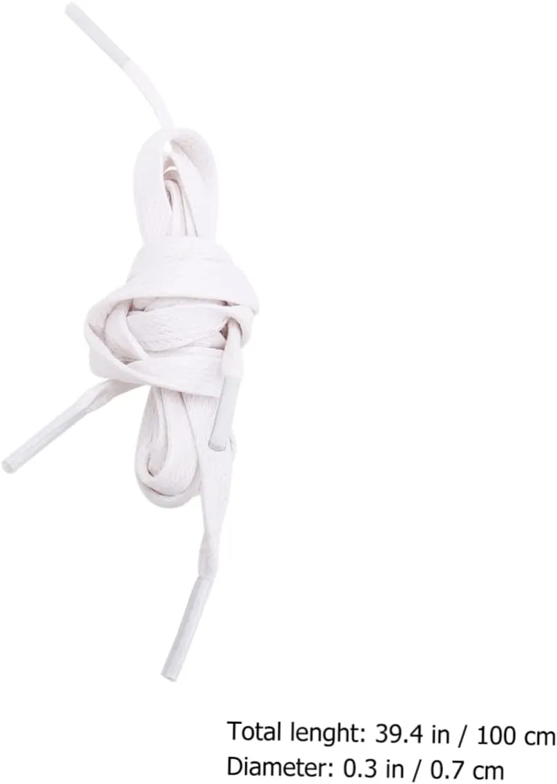 GALPADA 1 Pair Flat Waxed Shoelaces Casual Shoe Tie Cotton Shoelace Sneakers Shoelace Flat Shoelaces