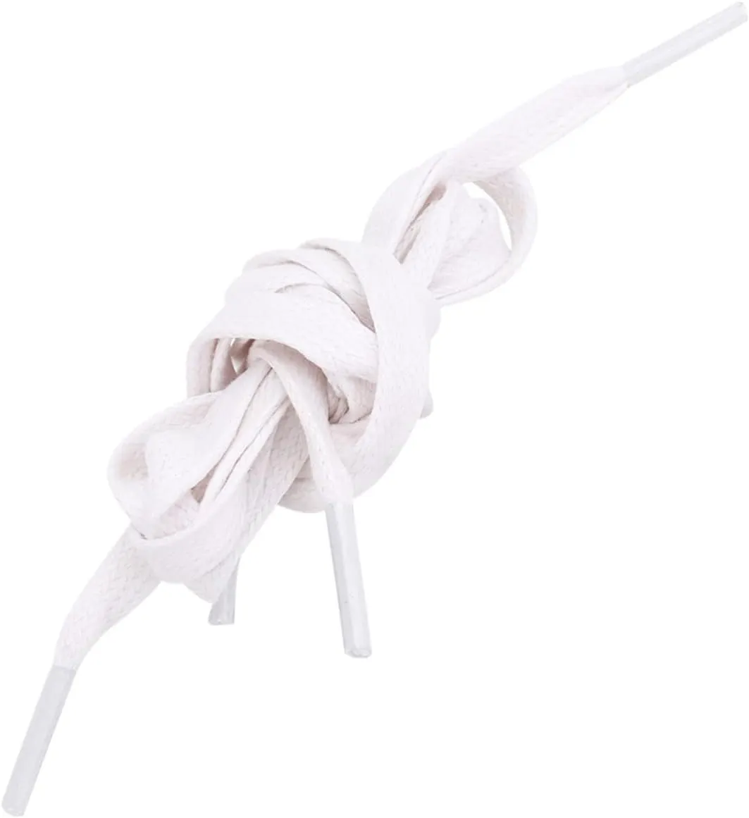 GALPADA 1 Pair Flat Waxed Shoelaces Casual Shoe Tie Cotton Shoelace Sneakers Shoelace Flat Shoelaces