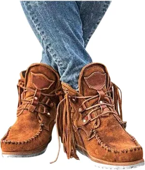 Gibobby Boots for Women Low Heel V-Cut Flat Ankle Boots Comfort Combat Boots Fall Winter Boots Shoes