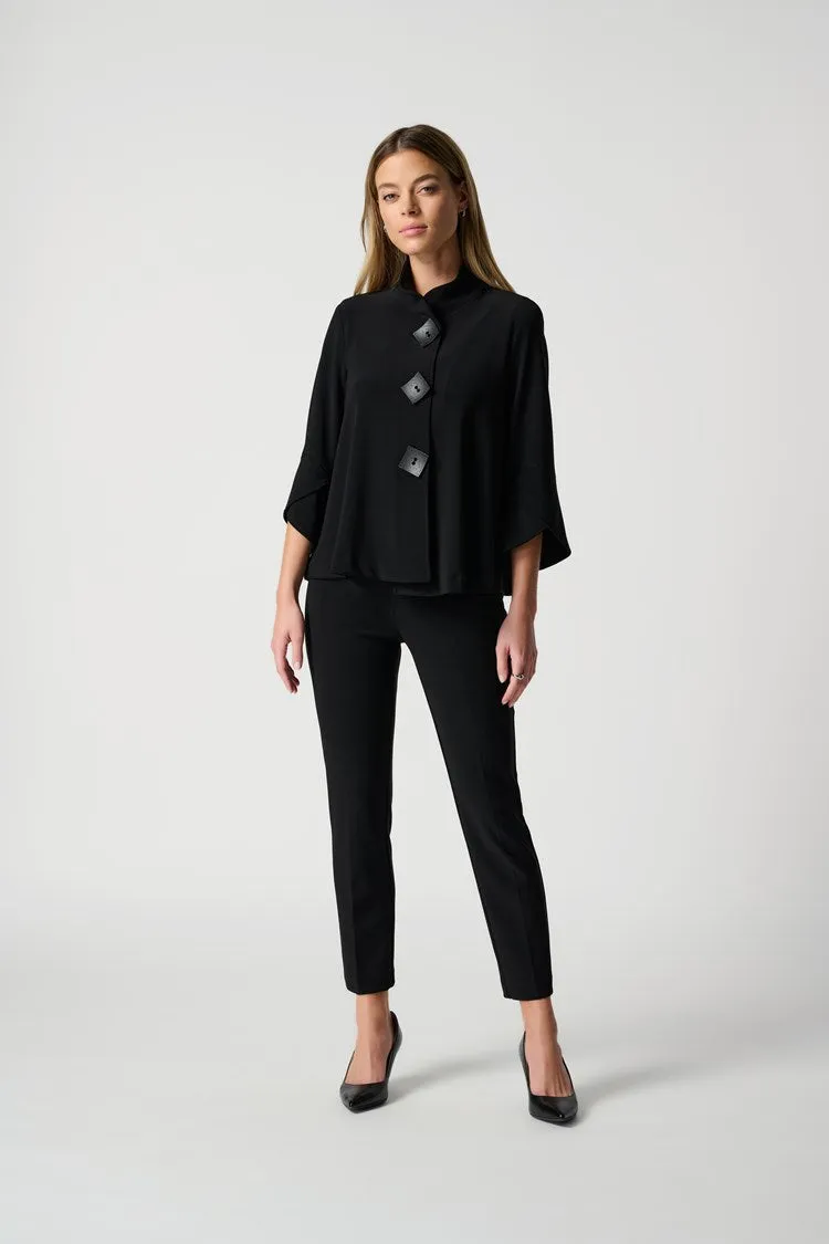 Joseph Ribkoff Black Classic Cropped Pants