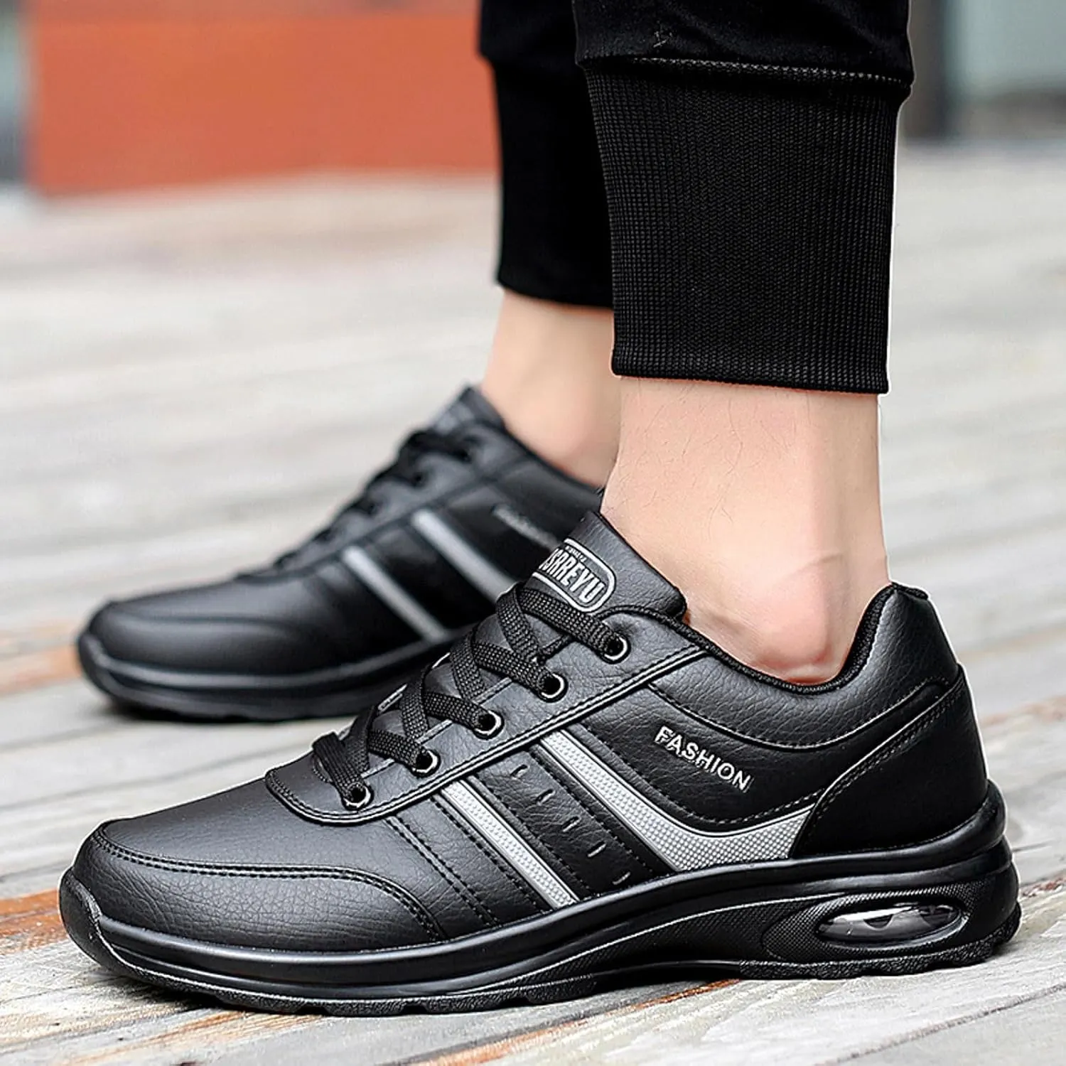 Men Casual Leather Night Reflective Travel Running Plus Size Sneakers Casual Shoes Sneaker Shelf for Men
