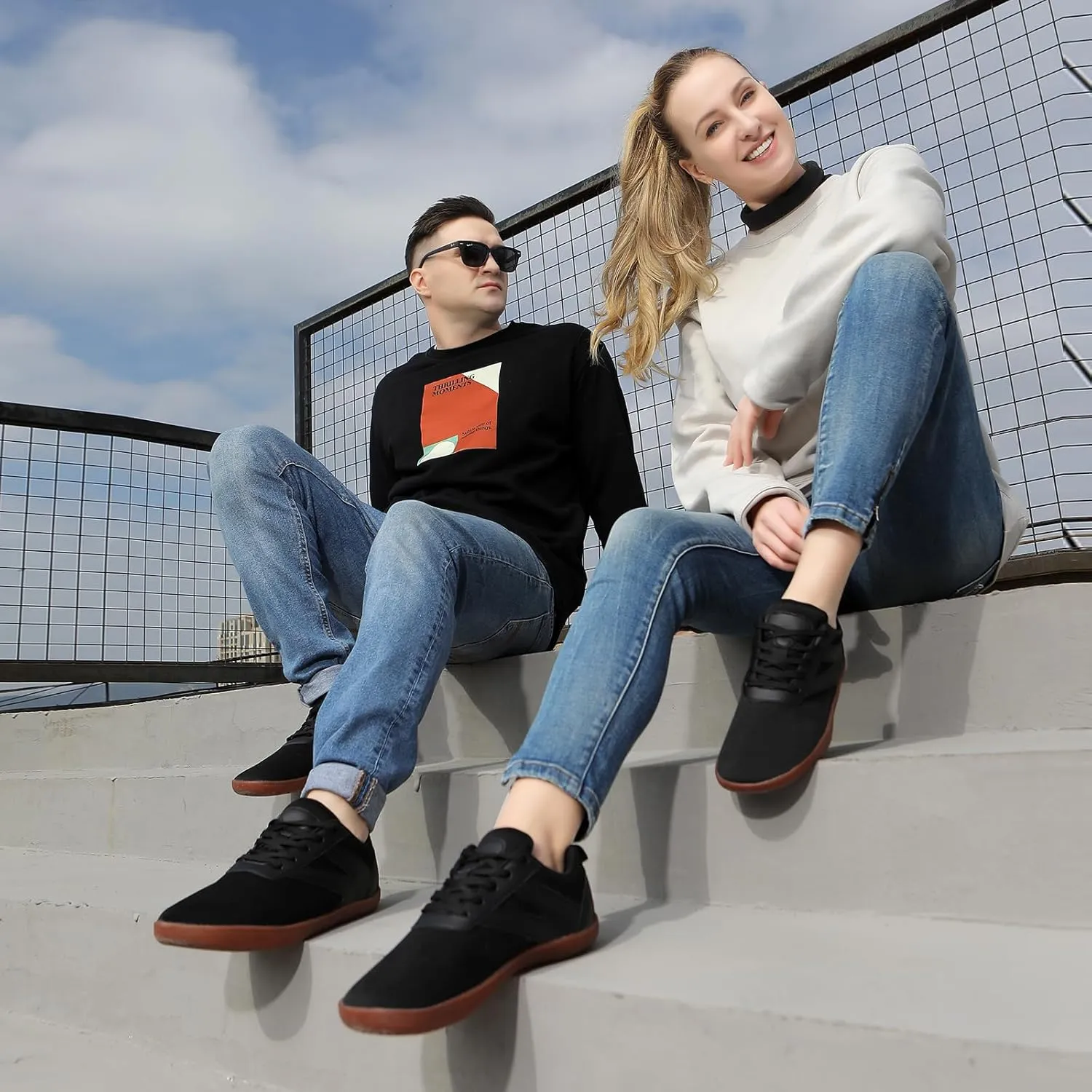 Men's Women's Wide Minimalist Toe Box Walking Shoes,Zero Drop Sole,Barefoot Sneakers for Men and Women