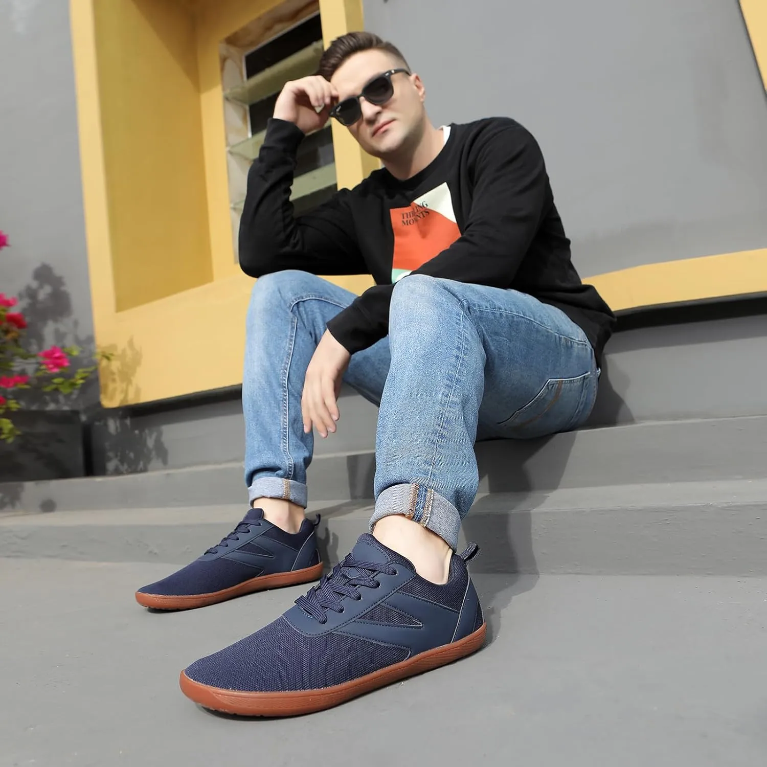 Men's Women's Wide Minimalist Toe Box Walking Shoes,Zero Drop Sole,Barefoot Sneakers for Men and Women