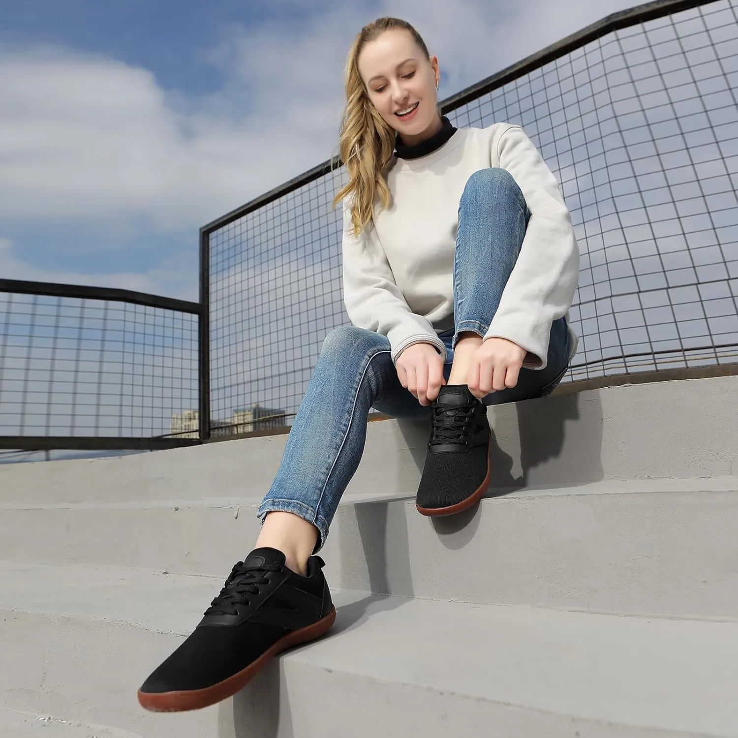 Men's Women's Wide Minimalist Toe Box Walking Shoes,Zero Drop Sole,Barefoot Sneakers for Men and Women