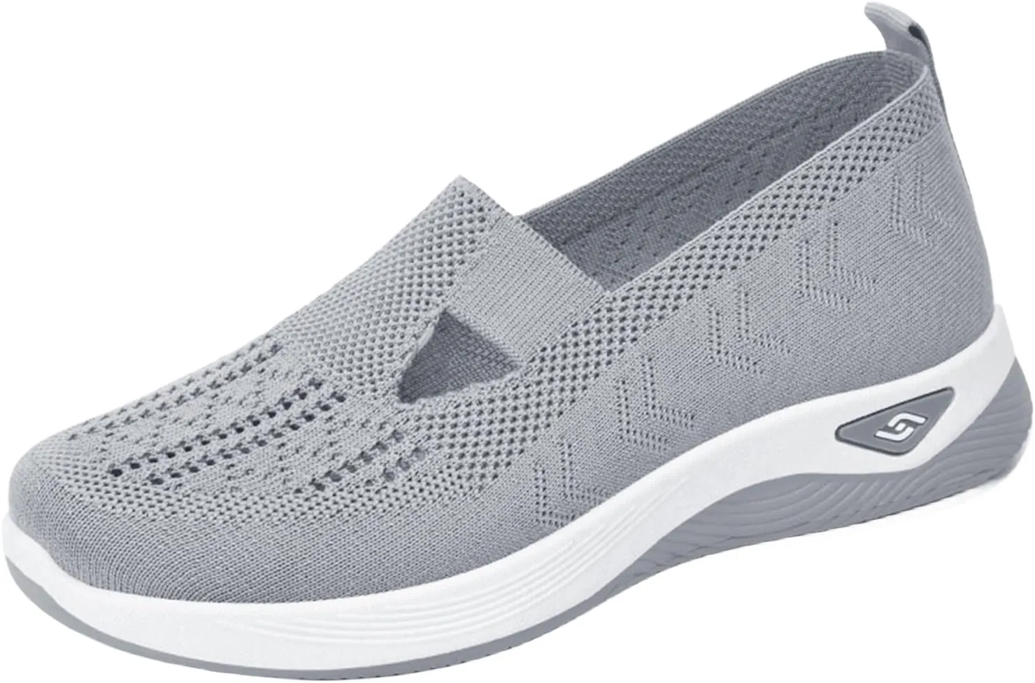 Ortho Stretch Cushion Sneakers for Women Woven Orthopedic Breathable Soft Shoes Slip On Arch Support Walking Shoes Mesh Slip On Sneakers Unisex Non-Slip Healthy Pro Barefoot Shoe