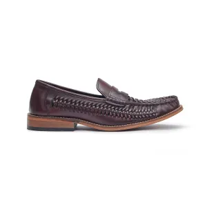 Penny Loafer - Basket Weave Oxblood