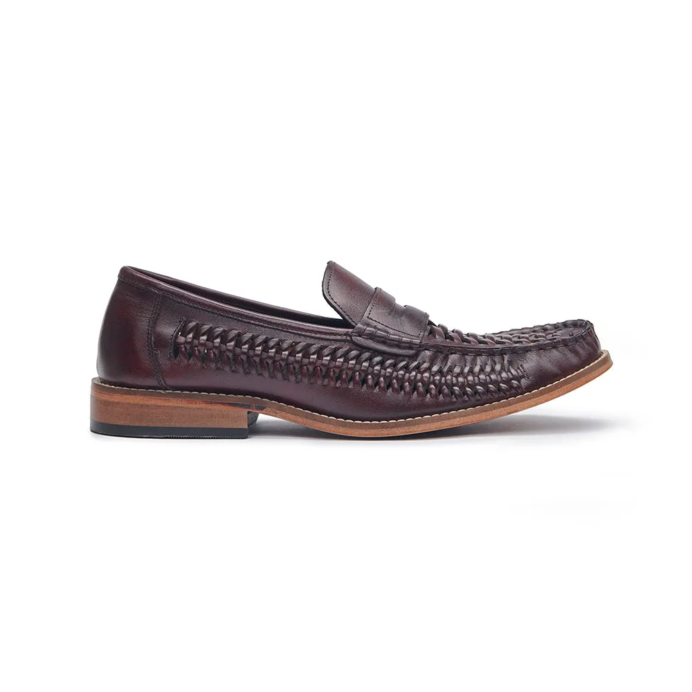 Penny Loafer - Basket Weave Oxblood