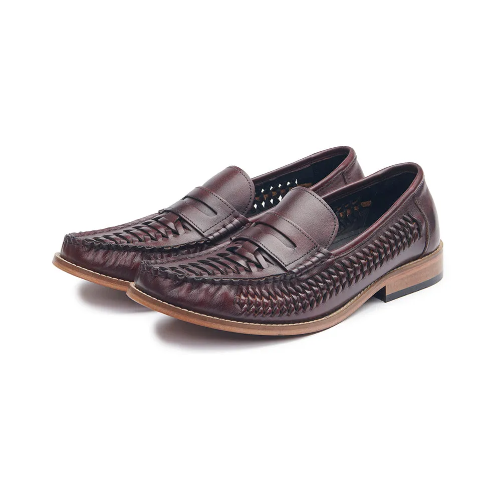 Penny Loafer - Basket Weave Oxblood
