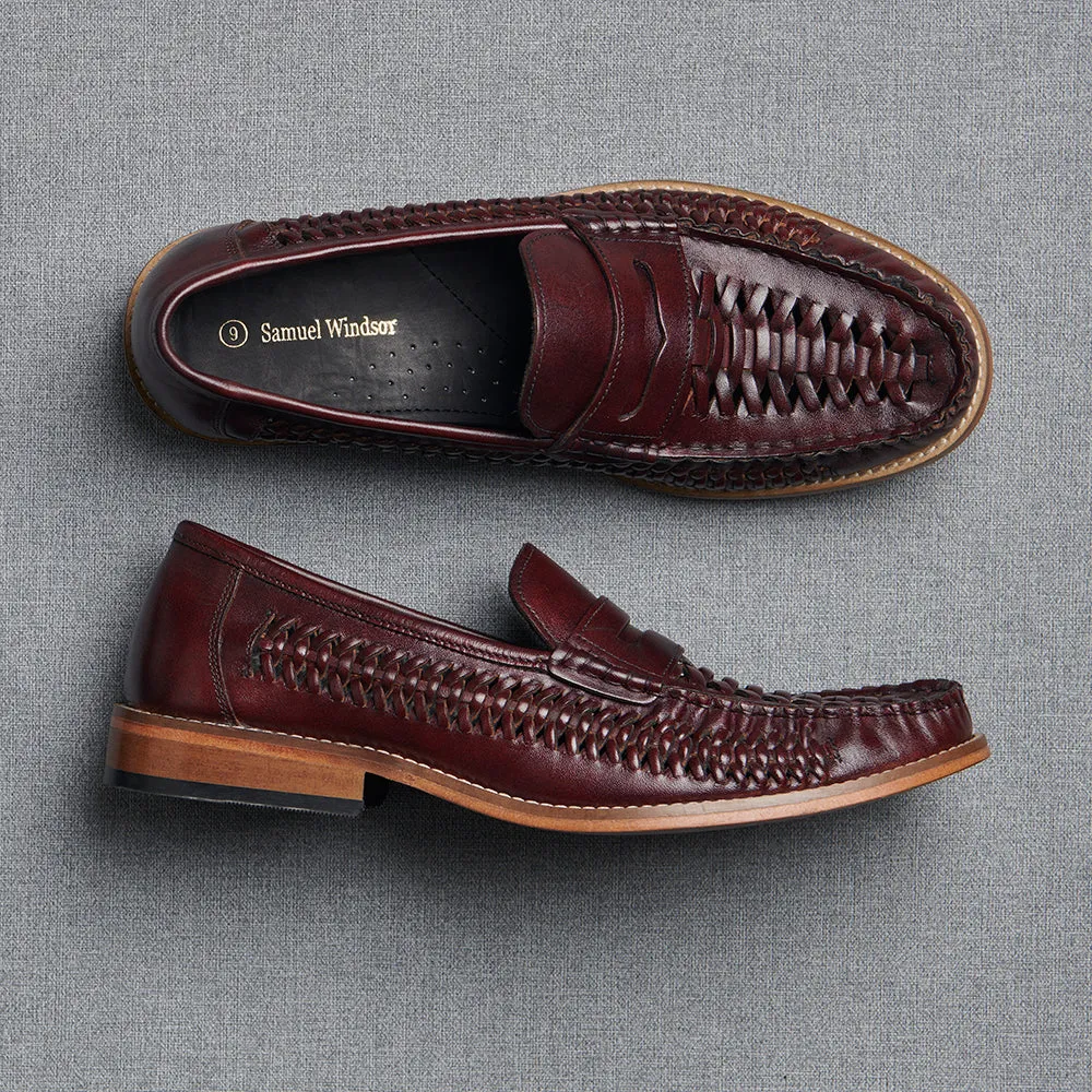 Penny Loafer - Basket Weave Oxblood