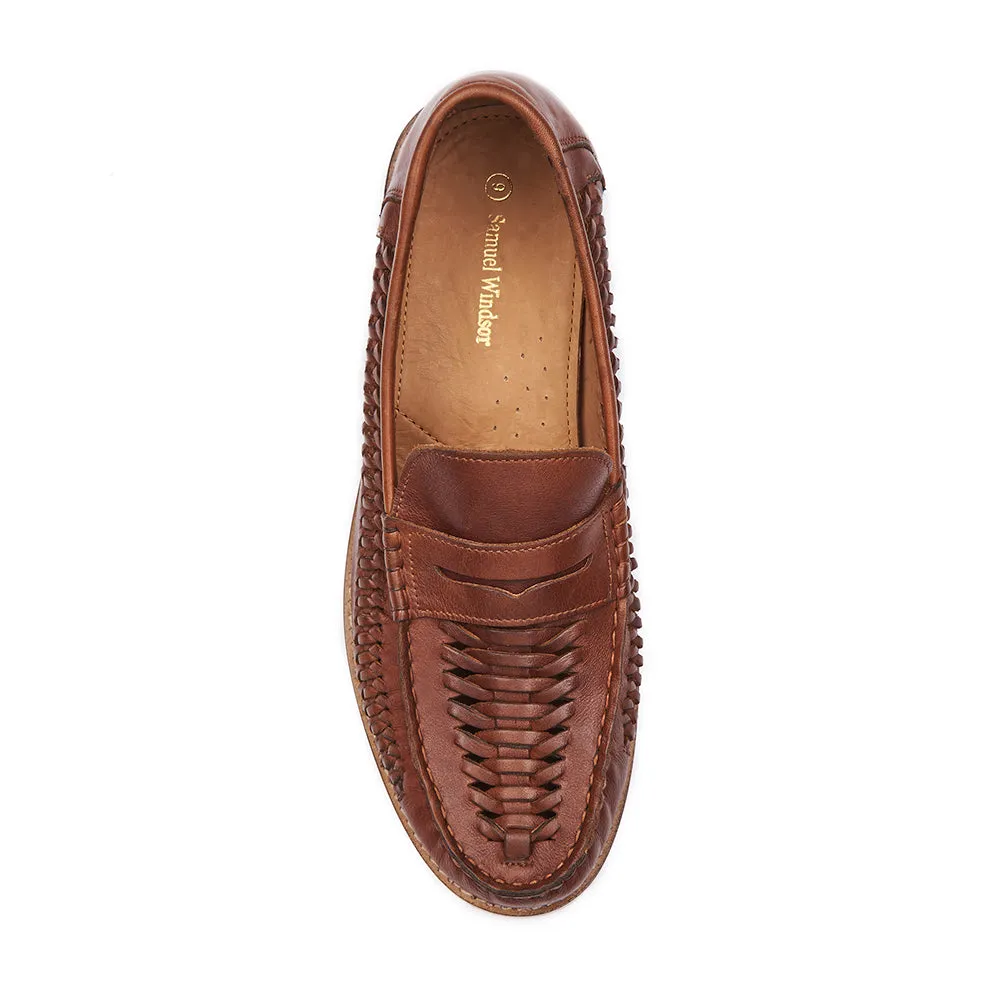 Penny Loafer - Basket Weave Tan