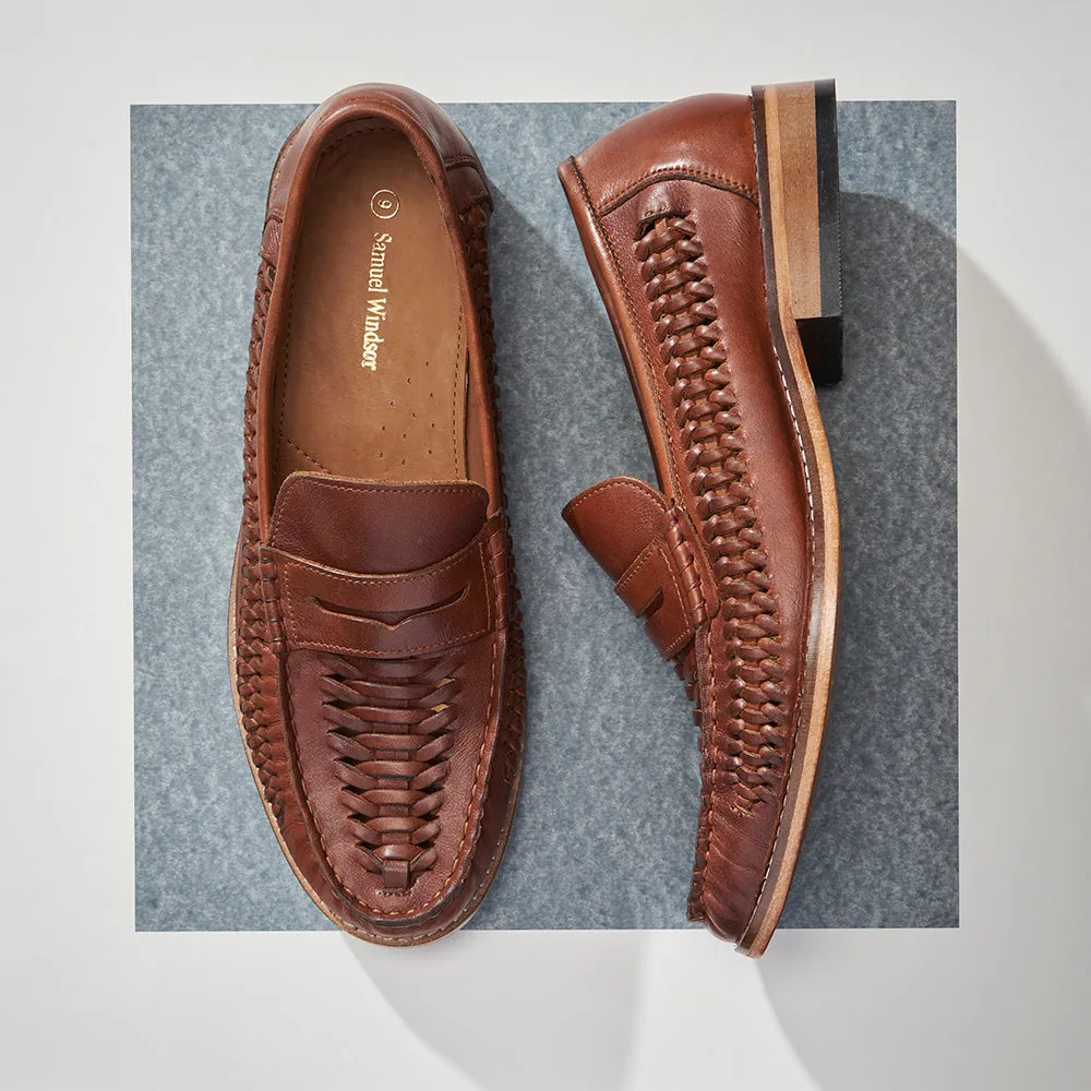 Penny Loafer - Basket Weave Tan