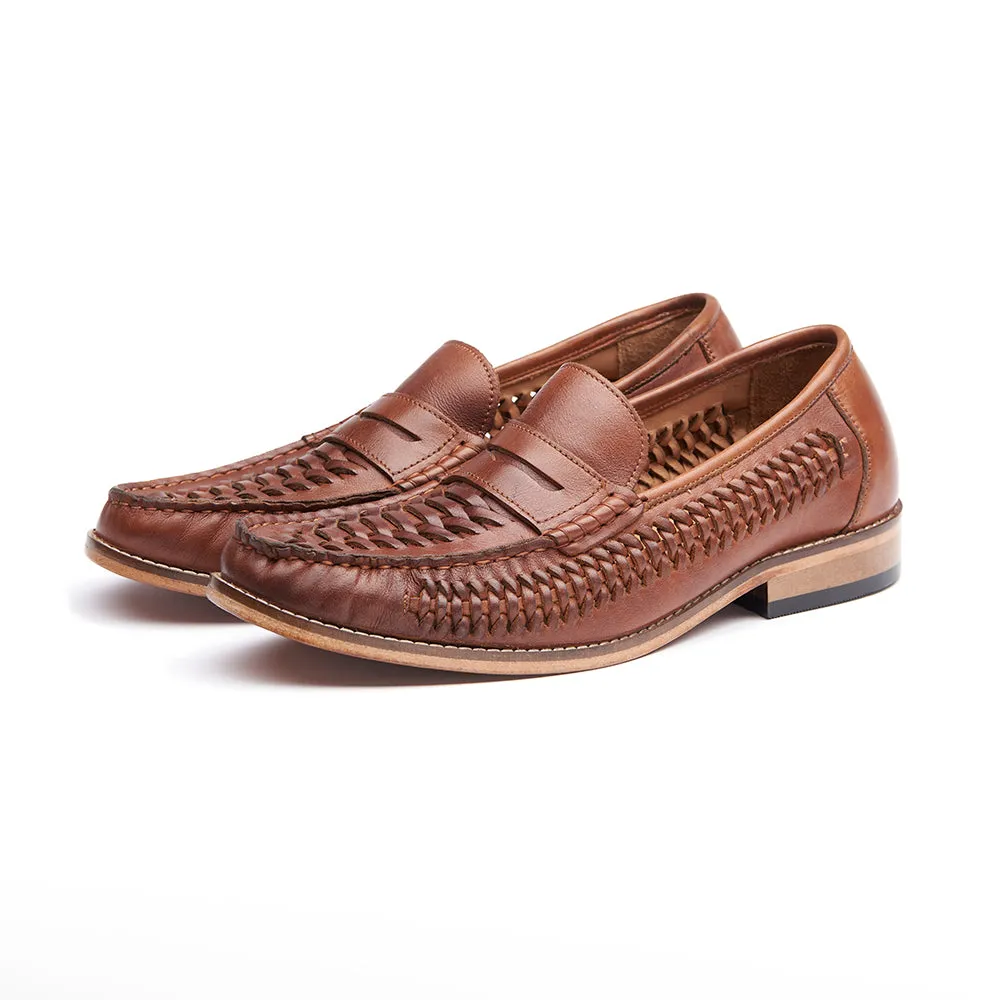 Penny Loafer - Basket Weave Tan