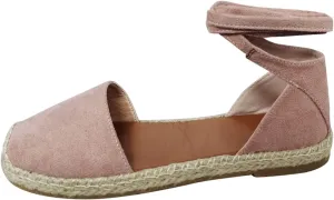 Sandals for Women Espadrilles FLat Shoes Bohemian Slip-ons Sandals Summer Dressy Closed Toe Beach Shoes Ankle Wrap