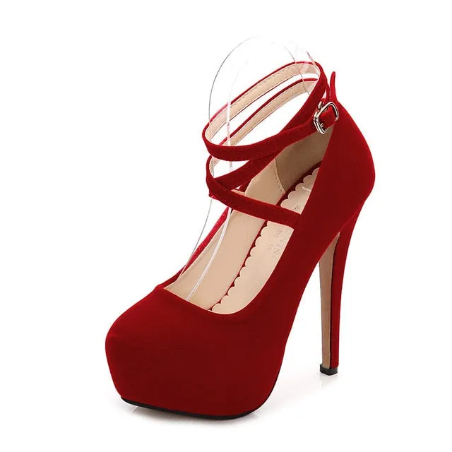 sexy women pumps bottom high heels platform shoes ladies wedding shoes bride chaussure femme talon 35-46 14cm heels MC-45