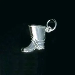 Sterling Silver Gumboot Charm Or Earrings