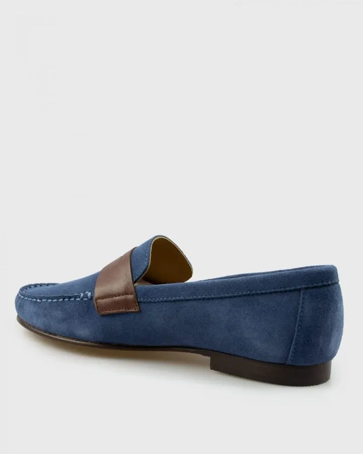 VINCENT & FRANKS VF64_7 BLUE SUEDE LOAFER