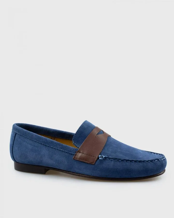 VINCENT & FRANKS VF64_7 BLUE SUEDE LOAFER