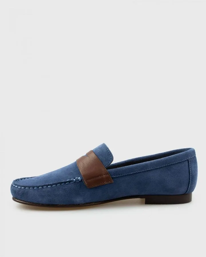 VINCENT & FRANKS VF64_7 BLUE SUEDE LOAFER