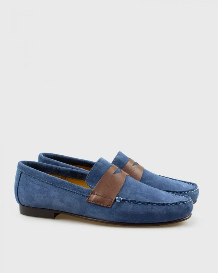 VINCENT & FRANKS VF64_7 BLUE SUEDE LOAFER