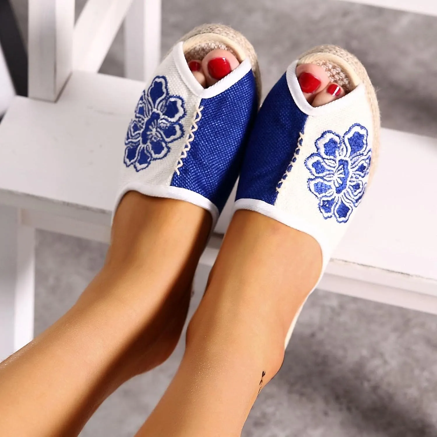 Wedge Sandal for Women Ankle Strap Flatform Arch Support Fish Mouth Toe Shoes Platform Espadrilles Chunky Waterproof