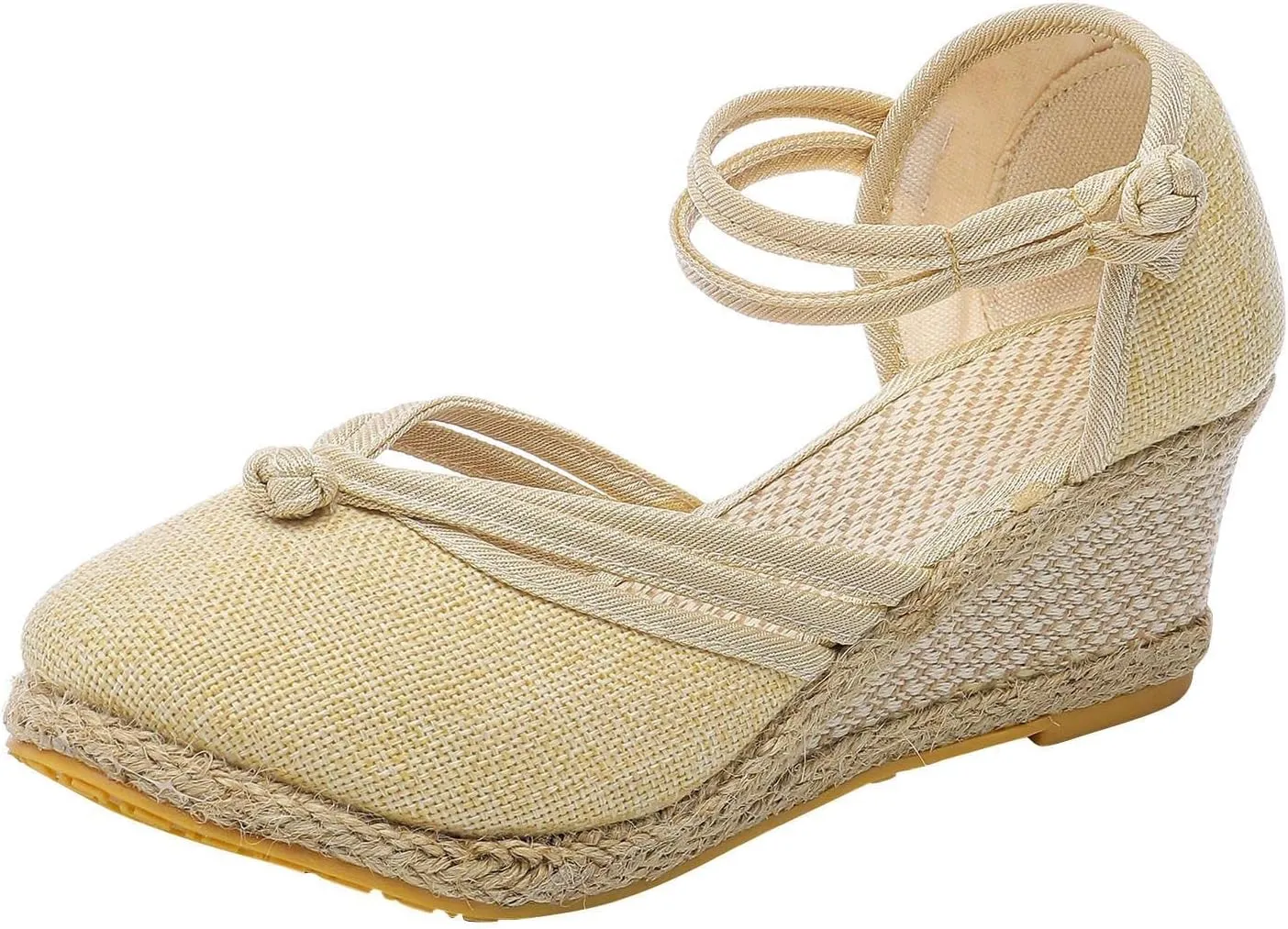 Wedge Sandal for Women Ankle Strap Flatform Arch Support Fish Mouth Toe Shoes Platform Espadrilles Comfort Waterproof