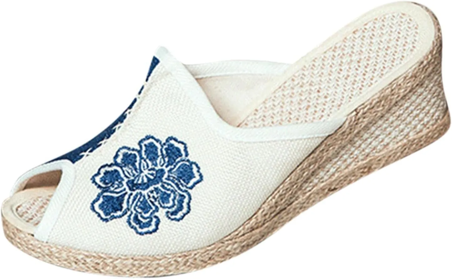 Wedge Sandal for Women Ankle Strap Flatform Arch Support Fish Mouth Toe Shoes Platform Espadrilles Rubber Wide Cushion Chunky