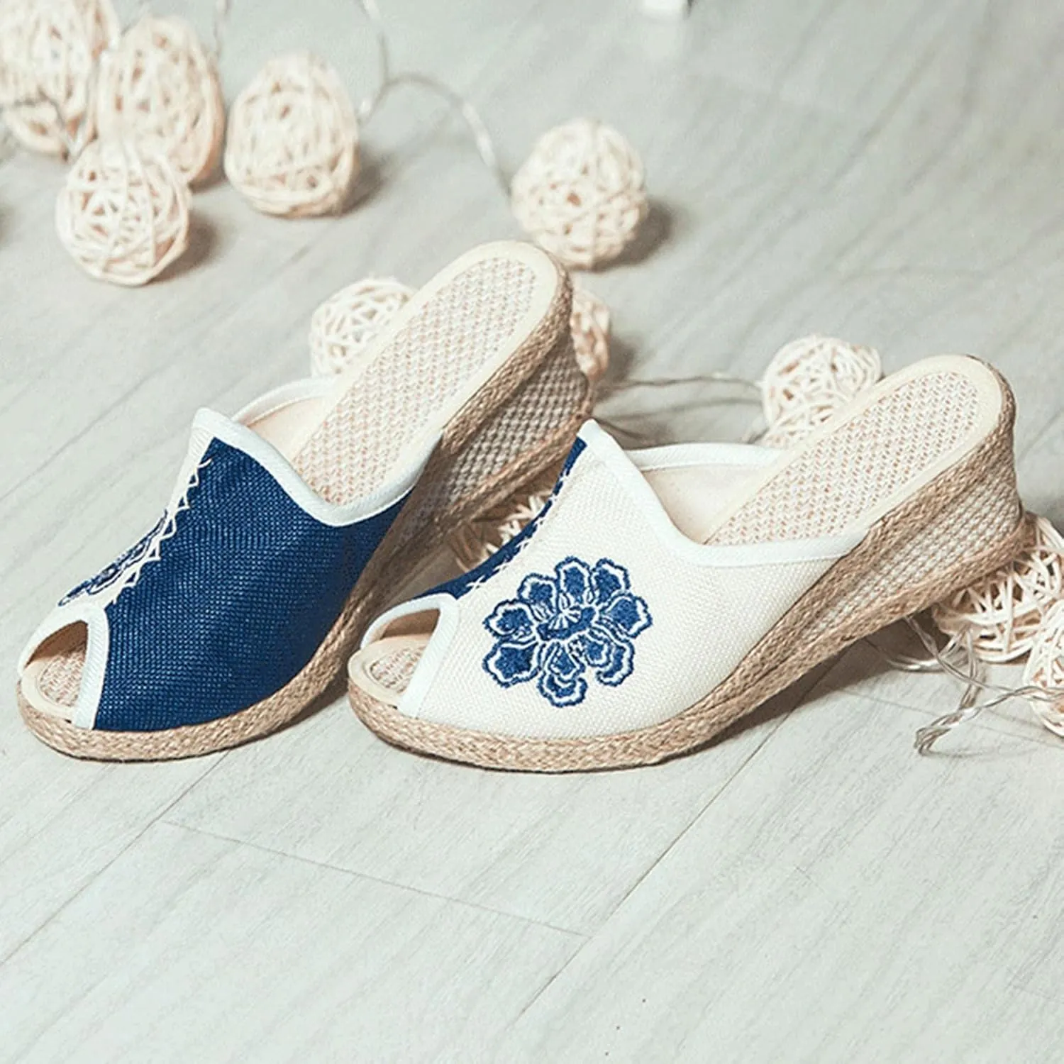 Wedge Sandal for Women Ankle Strap Flatform Arch Support Fish Mouth Toe Shoes Platform Espadrilles Rubber Wide Cushion Chunky