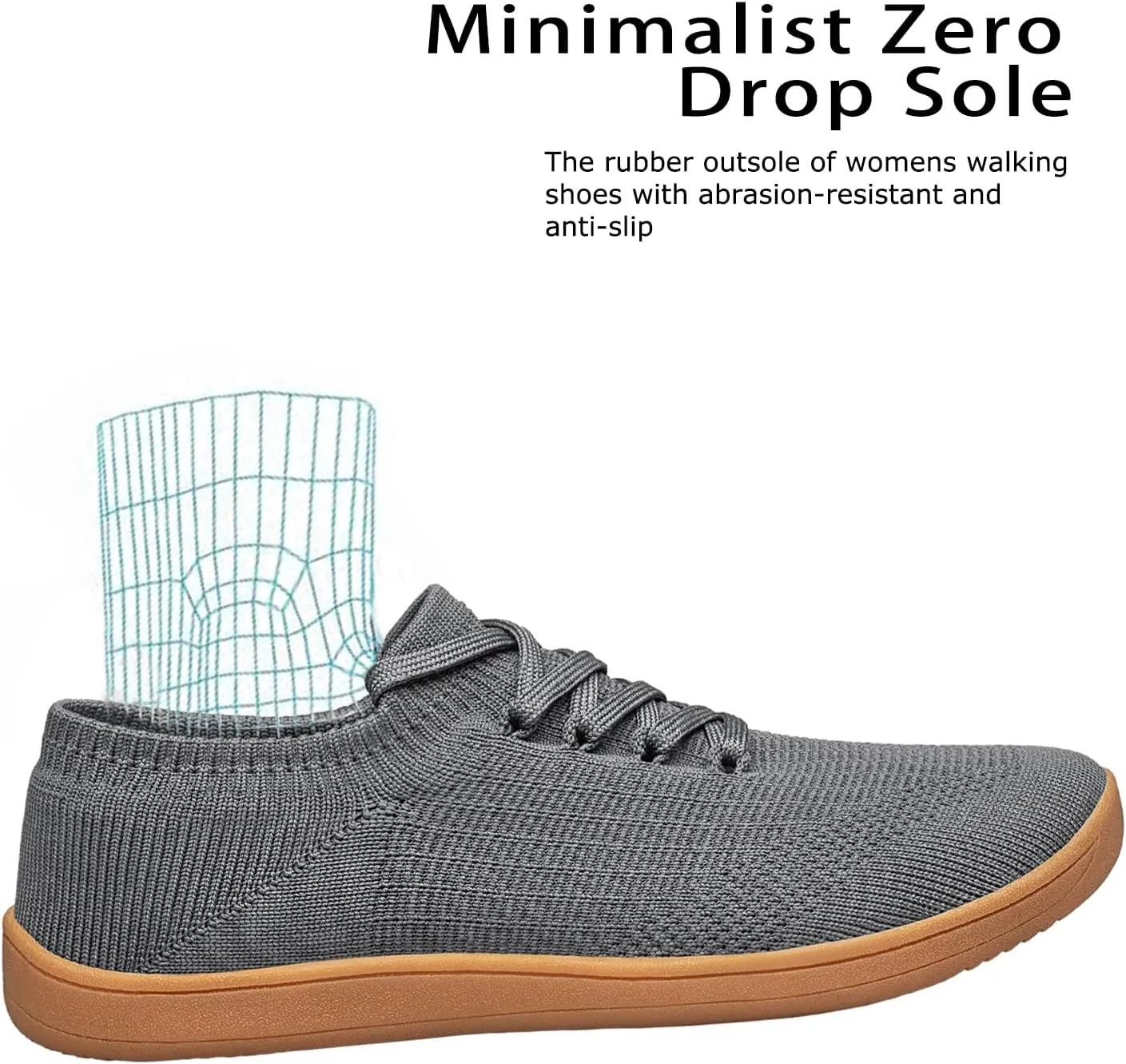 Womens Wide Toe Walking Shoes Minimalist Barefoot Shoes Zero Drop Sole Non Slip Comfortable Lightweight Wide Width Sneakers