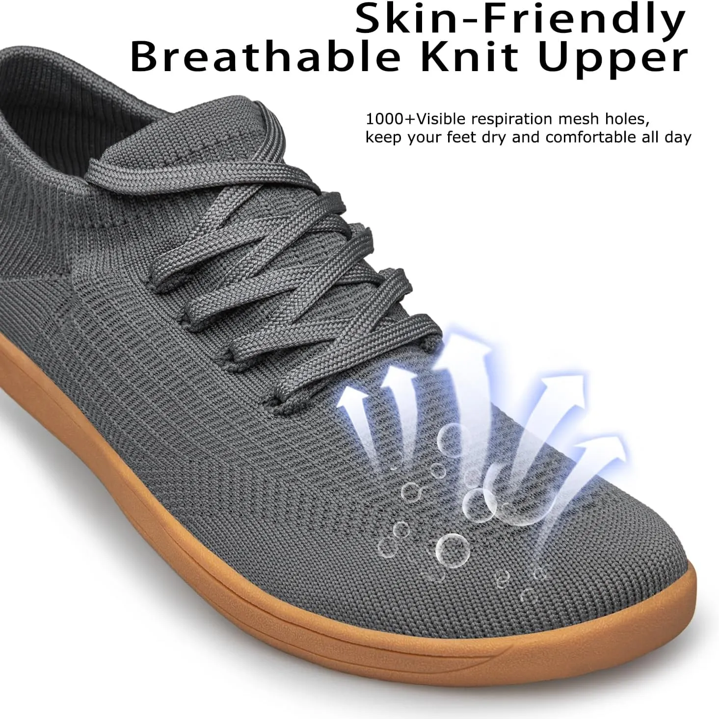 Womens Wide Toe Walking Shoes Minimalist Barefoot Shoes Zero Drop Sole Non Slip Comfortable Lightweight Wide Width Sneakers